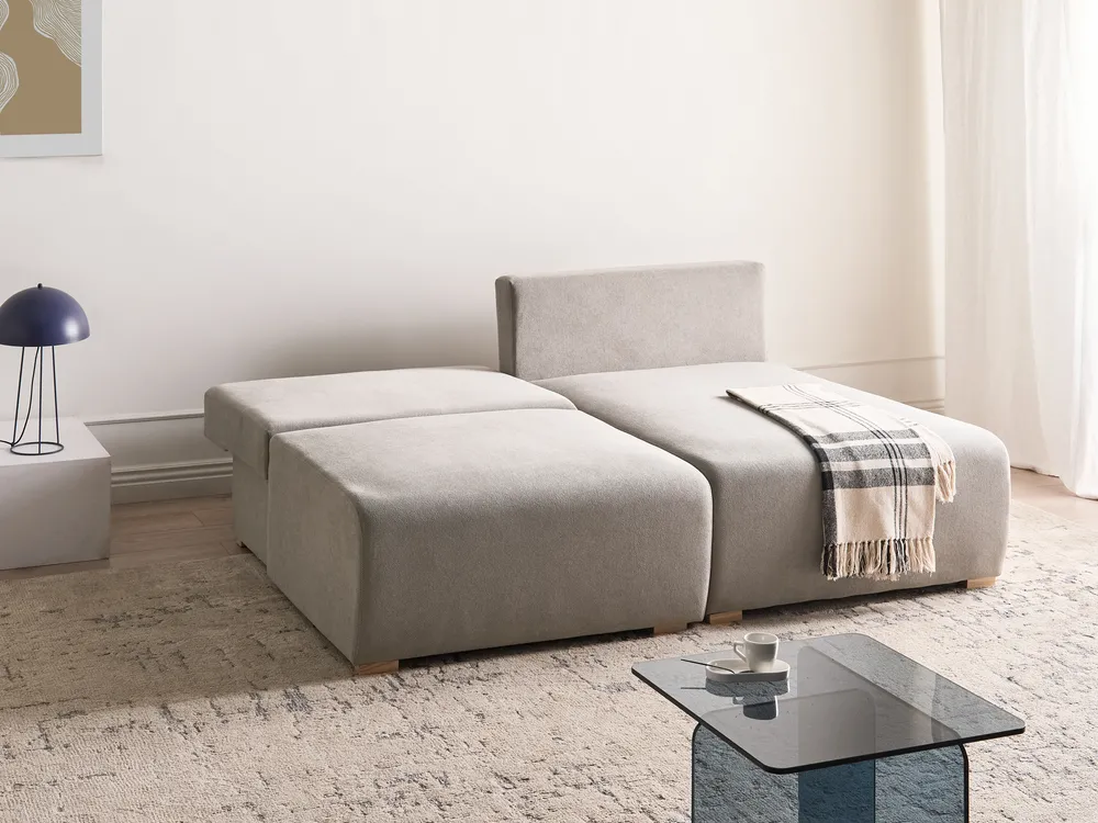 Divano angolare modulare NERBO Tessuto Grigio Lato Sinistro_1035184
