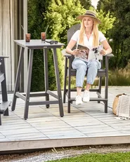 Garden Bar Chair ADIRONDACK Synthetic Material Dark Grey_941326