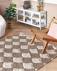 Tappeto SINOP Beige 140 x 200 cm Cotone_1178486
