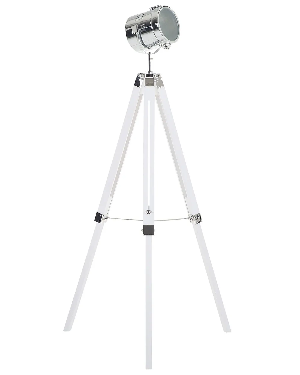 Lampa podłogowa ALZETTE Drewno sosnowe Biały