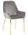 Set of 2 Velvet Dining Chairs Grey LOVERNA_767743