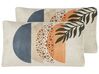 2 poduszki dekoracyjne abstrakcyjny wzór 30 x 50 cm wielokolorowe BROWALLIA_818499