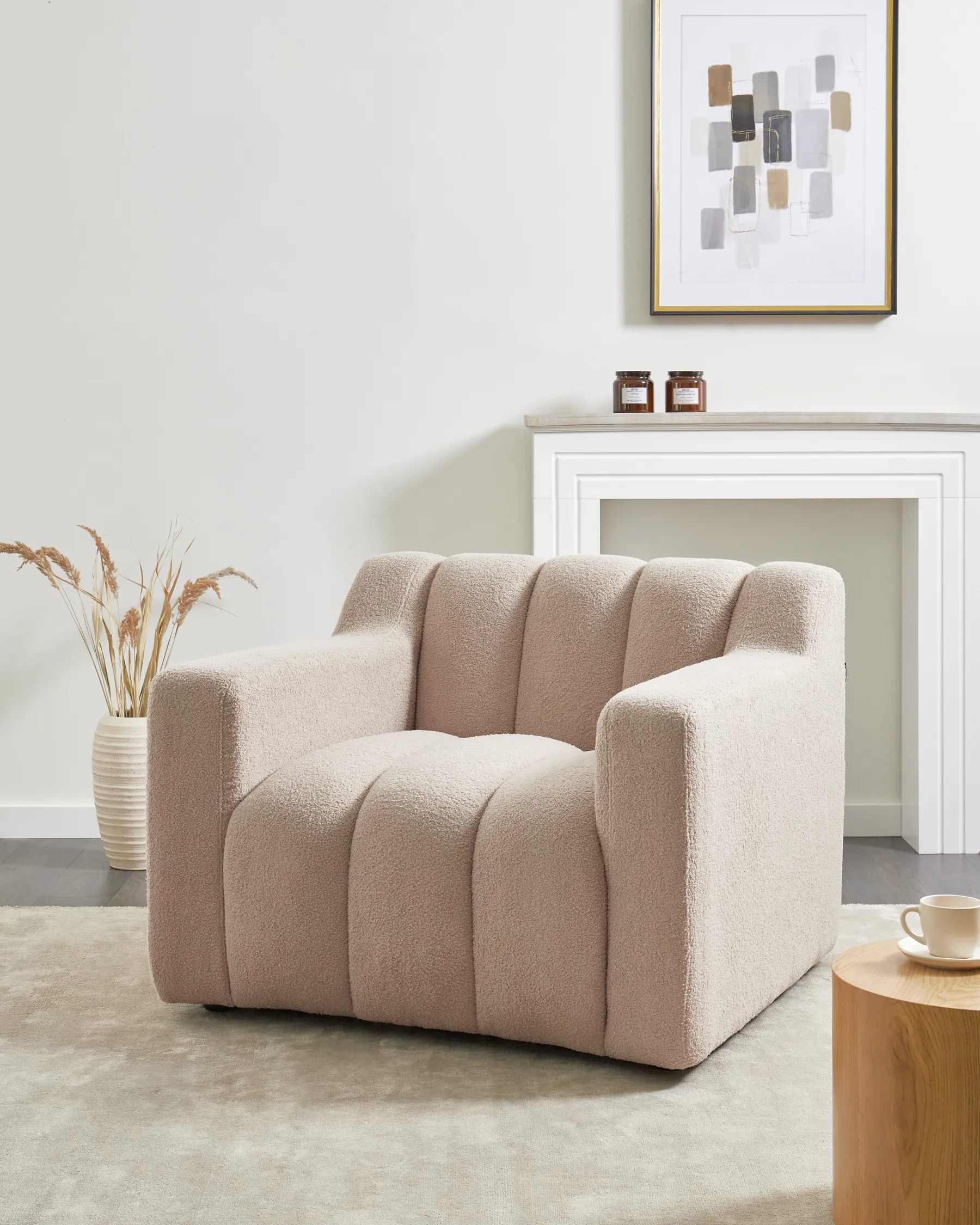 Armchair AGERUP Boucle Beige_959540