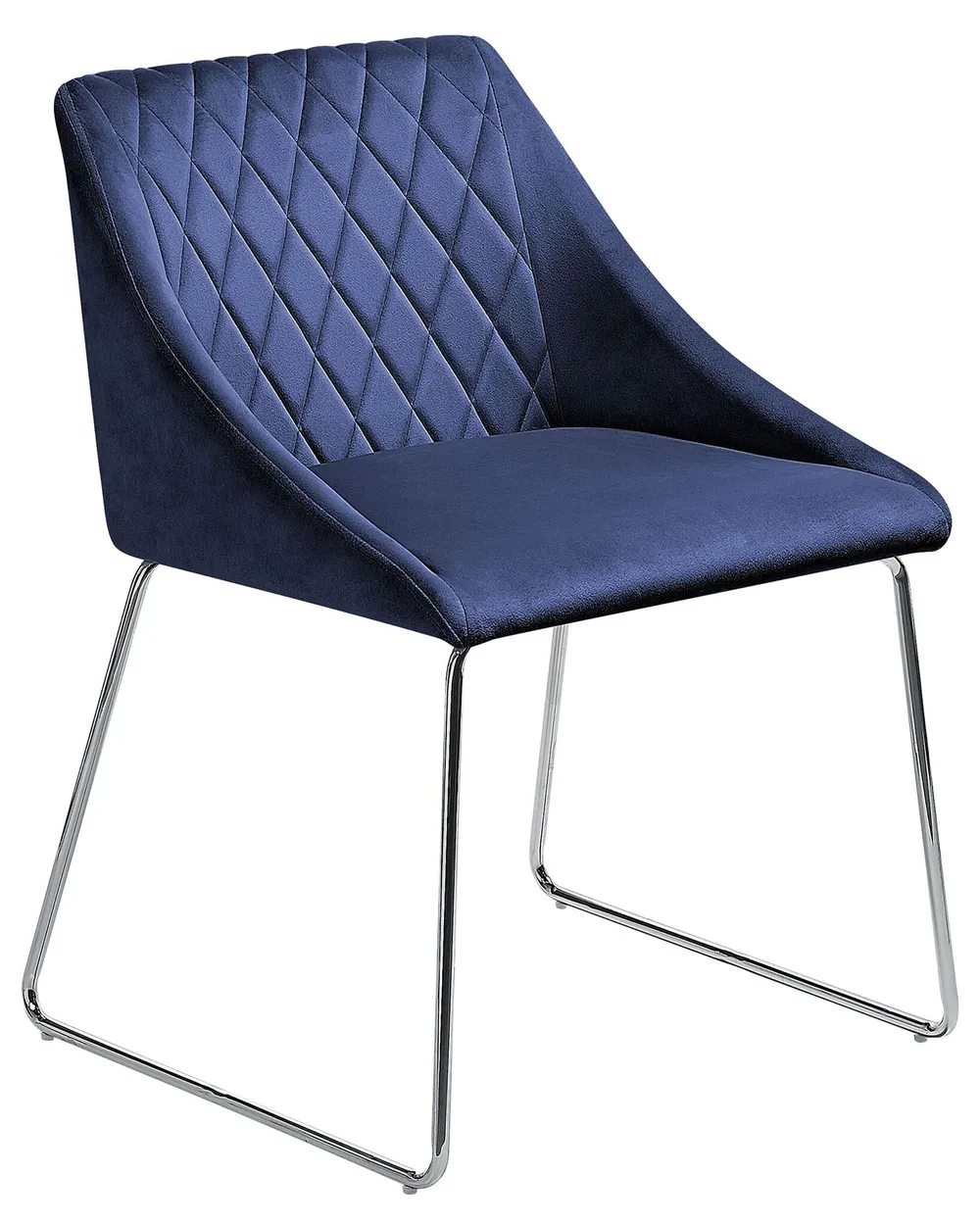 Set di 2 sedie da pranzo ARCATA Velluto Blu marino_808597