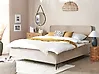 Cama Terciopelo VALOGNES 180 x 200 cm Gris pardo