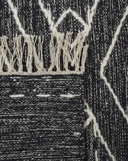 Rug KHENIFRA Black 160 x 230 cm Cotton_831116