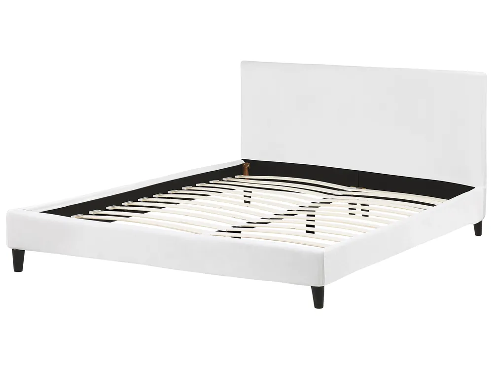 Bed Velvet FITOU 180 x 200 cm (EU Super King) White_777124
