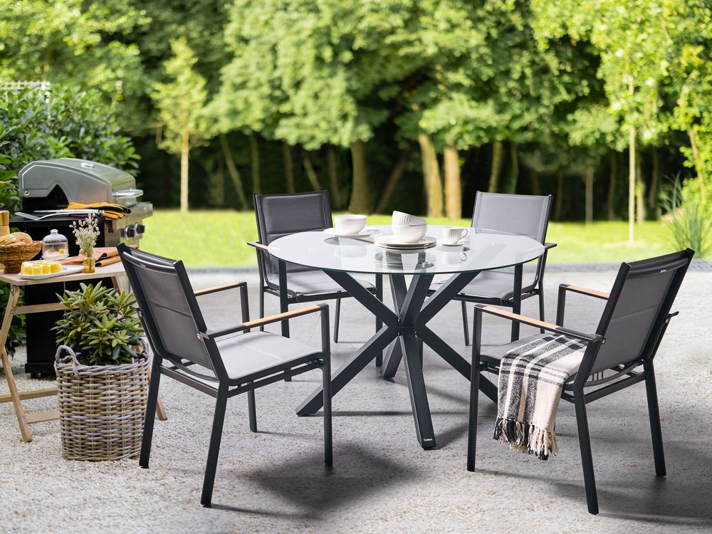 Furniture Tavolo Giardino Vetro VidaXL Tavolo Giardino Ø60x75 Cm