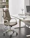Office Chair DELIGHT II Faux Leather Taupe