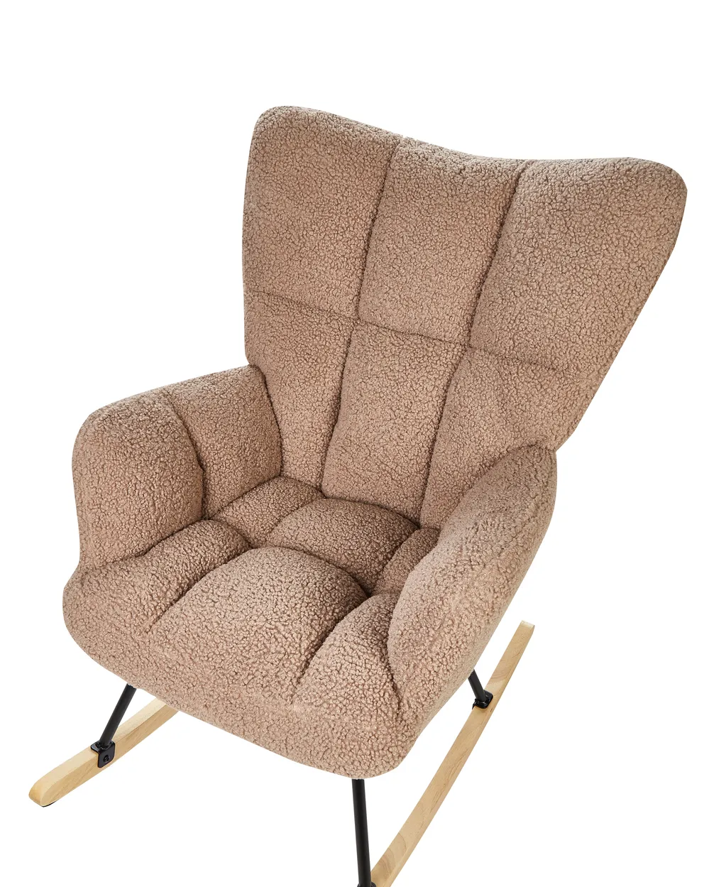 Poltrona a dondolo OULU Bouclé Beige sabbia_914752