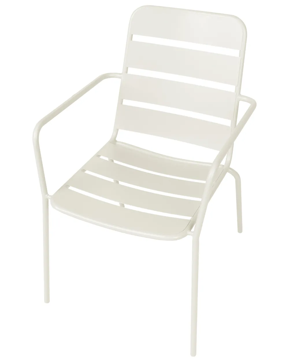 Set of 6 Garden Chairs TERENZO Metal Light Beige_1077641