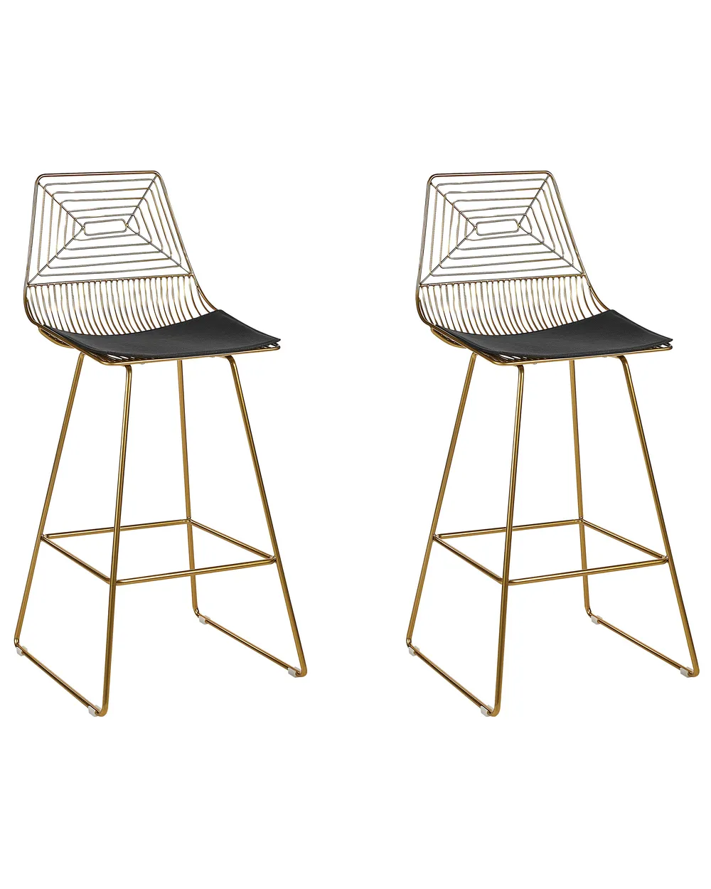 Set di 2 sedie alte BISBEE Metallo Oro_868485