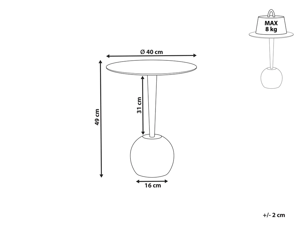 Side Table EUCLA Metal White_854068