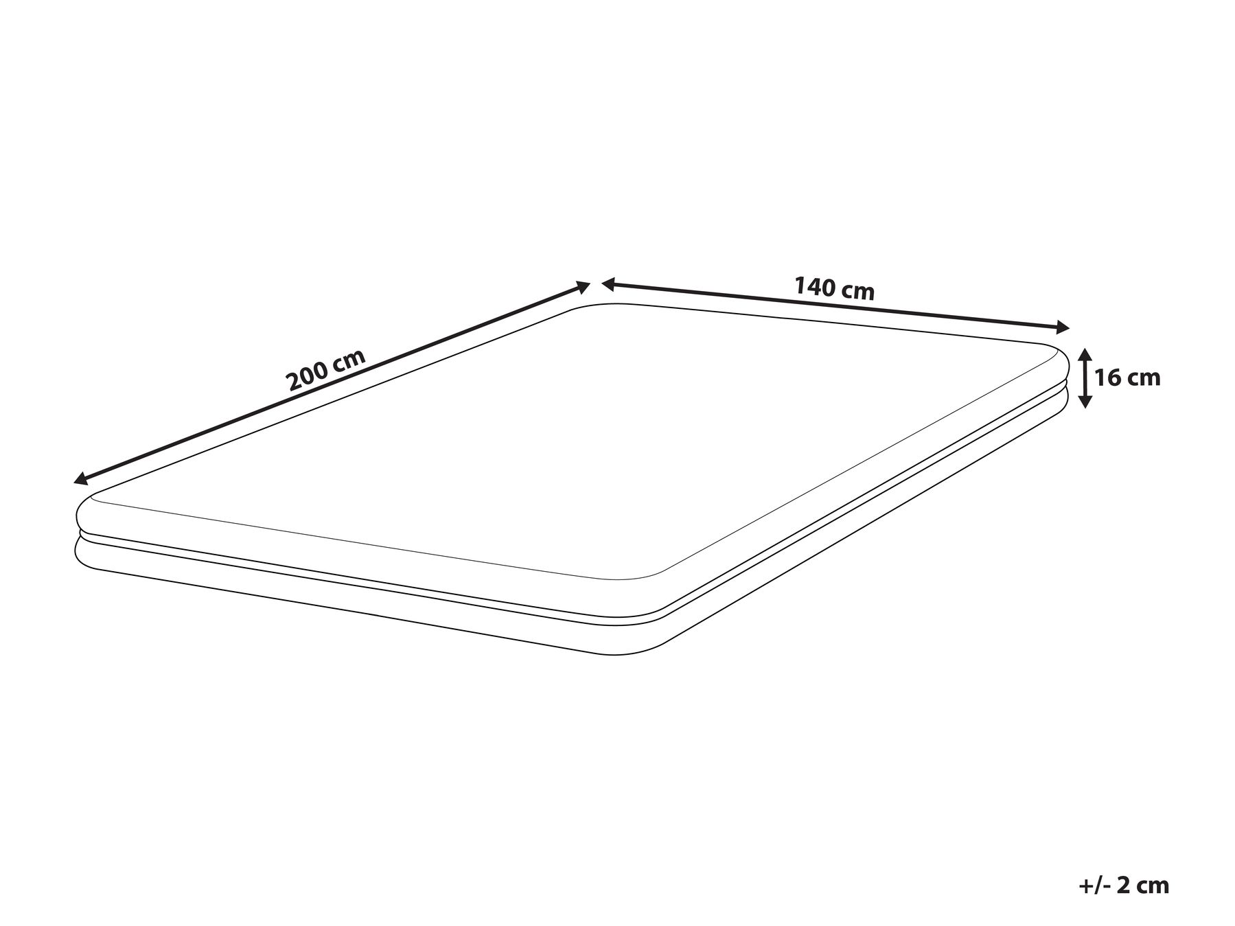 EU Double Size Foam Mattress with Removable Cover ENCHANT_907901
