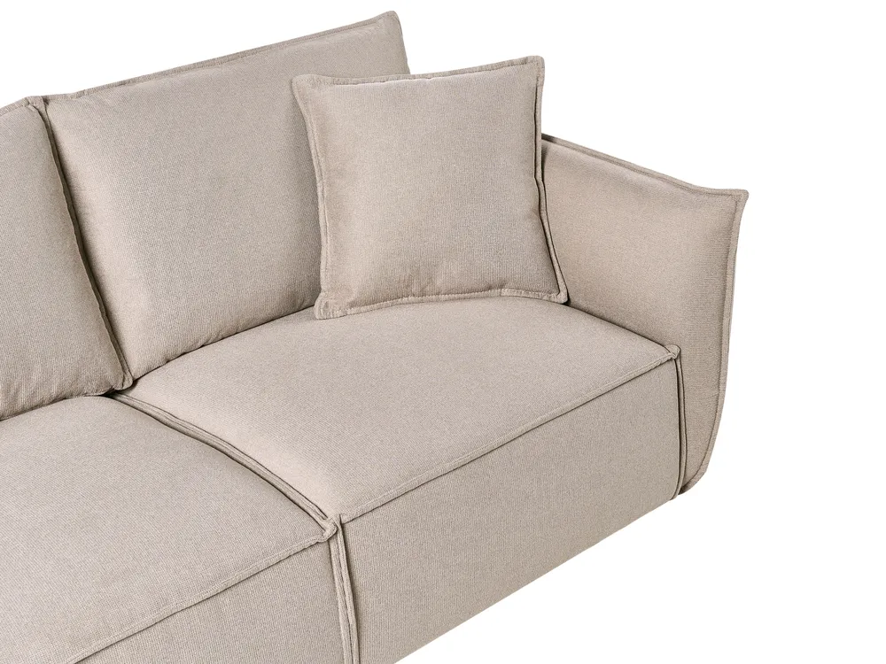 Sofa 3 Seater KUNES Fabric Taupe_1013116
