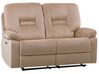 Velvet LED Electric Recliner Living Room Set with USB Port Beige BERGEN_835342