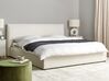Buklé postel s úložným prostorem 180 x 200 cm krémově bílá LAVAUR_913358