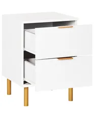 2 Drawer Bedside Table WALPOLE White_949703