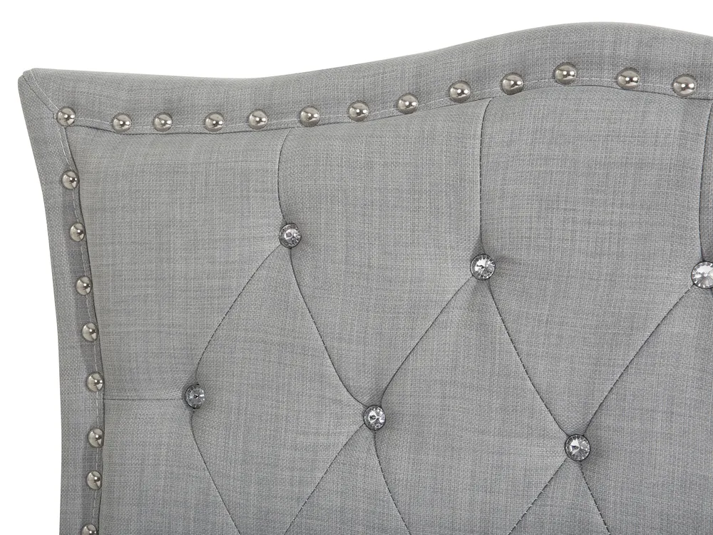 Bed Fabric METZ 160 x 200 cm (EU King Size) Light Grey_239688