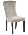 Set of 2 Velvet Dining Chairs Grey PISECO_781809