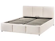 Bett mit Stauraum BOUSSE Bouclé Cremeweiss 140 x 200 cm_980049