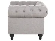 Set da salotto 4 posti CHESTERFIELD Tessuto Grigio chiaro_797139