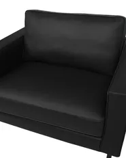 Poltrona SAVALEN Pelle naturale Nero_723721