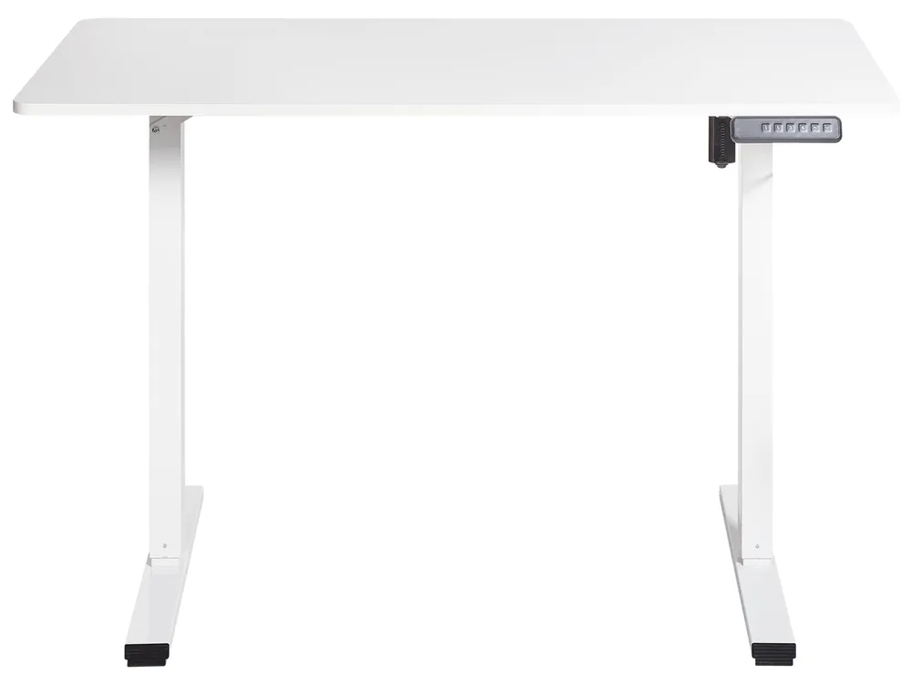 Biurko regulowane elektrycznie TAVARES 120 cm 60 cm Biały_975826