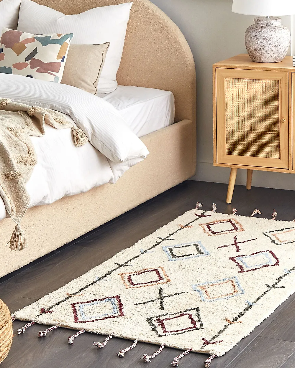 Teppich CORUM Beige 80 x 150 cm Baumwolle_1178475