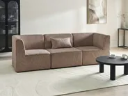 Modular Sofa 3 Seater LEMVIG Corduroy Dark Beige_1053274