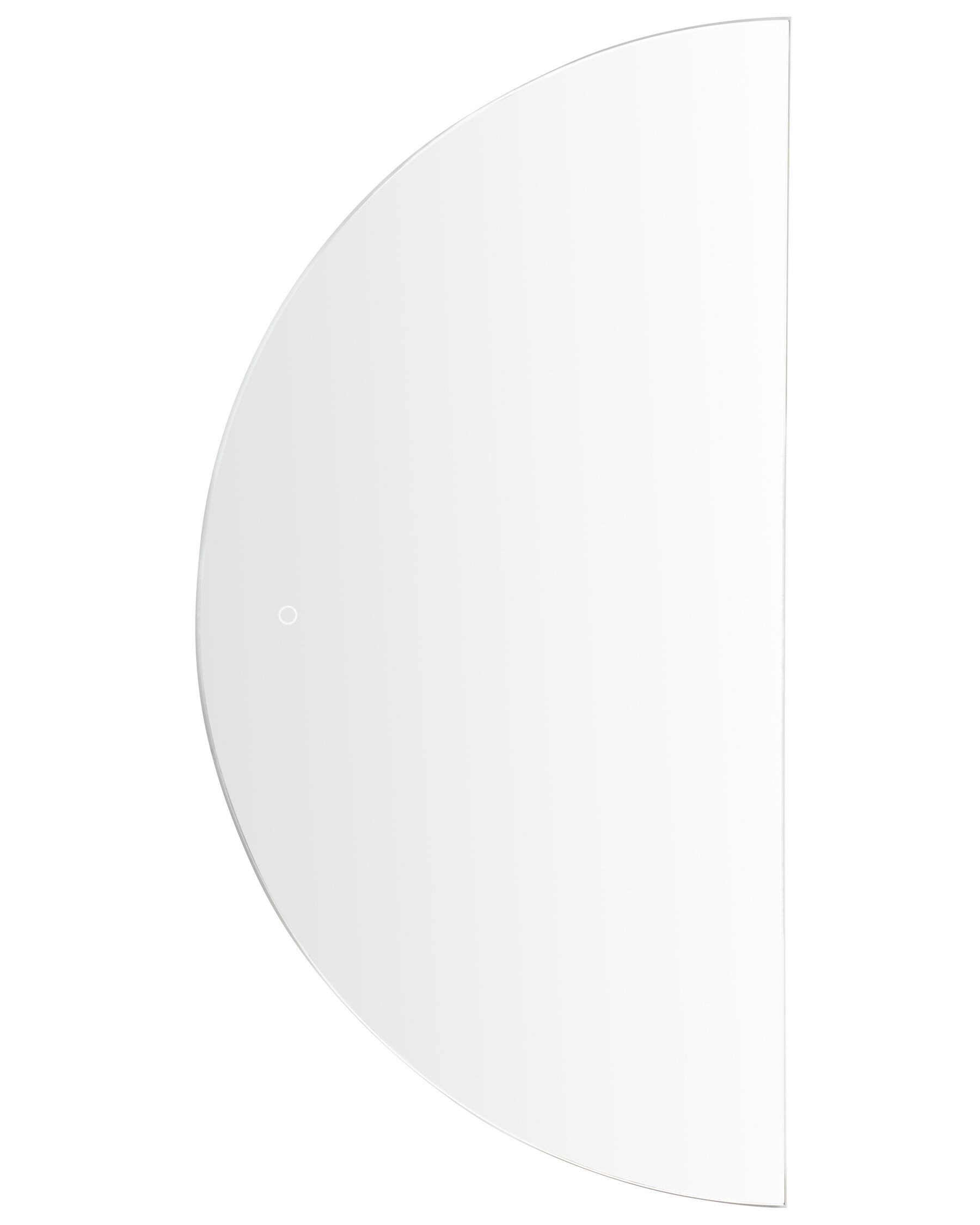 Półokrągłe lustro ścienne LED 60 x 120 cm srebrne LOUE_894384