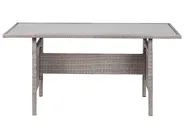 Stół ogrodowy VITERBO 145 cm 80 cm Szkło Jasnoszary_862748