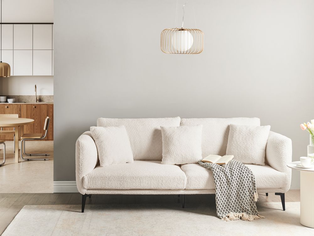 Sofa dla 3 osób BODUM Boucle Złamana biel
