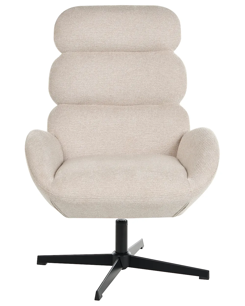Swivel Armchair AALBORG Fabric Light Beige_1165173