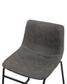 Lot de 2 chaises de bar en tissu gris BATAVIA_725088