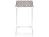 Table d'appoint en jardin 60 x 35 cm bois clair et blanc MESSINA_932108