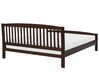 Klasická tmavě dřevěná manželská postel 180x200 cm CASTRES_802010