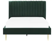 Bed Velvet MARVILLE 140 x 200 cm (EU Double) Emerald Green_835913