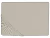 Fitted Sheet JANBU 140 x 200 cm Cotton Taupe