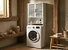 Washing Machine/Toilet Storage Cabinet OKARCHE 63 cm Bamboo White