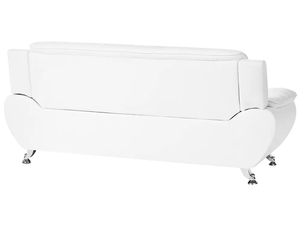 Living Room Set 6 Seater LEIRA Faux Leather White_1058896