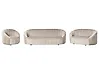 Living Room Set 6 Seater MALUNG Velvet Beige