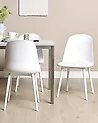 Set of 2 Dining Chairs FOMBY White