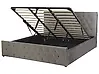 Ottoman Bed AMIENS Velvet Grey 180 x 200 cm (EU Super King)