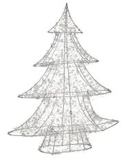Dekoracja ogrodowa LED BLONDUOS 60 cm Choinka Srebrny_1015673