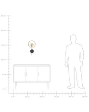 LED Wall Lamp SAMBRE Metal Gold Black_1008840