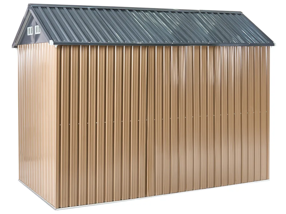 Domek narzędziowy NOCCIANO 313 cm 220 cm Metal Brązowy_1020008