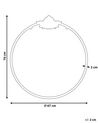 Round Metal Wall Mirror ⌀ 67 cm Black SOMMANT_900160