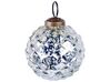 Set of 6 Glass Baubles Silver ARGENTIN_899767