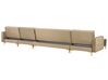 6 Seater U-Shaped Modular Velvet Sofa Sand Beige ABERDEEN_751091